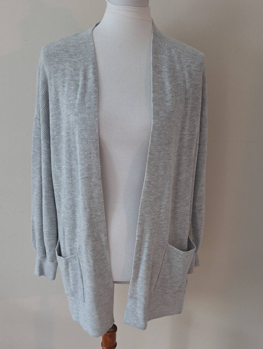 Loft Open Front Gray Sweater